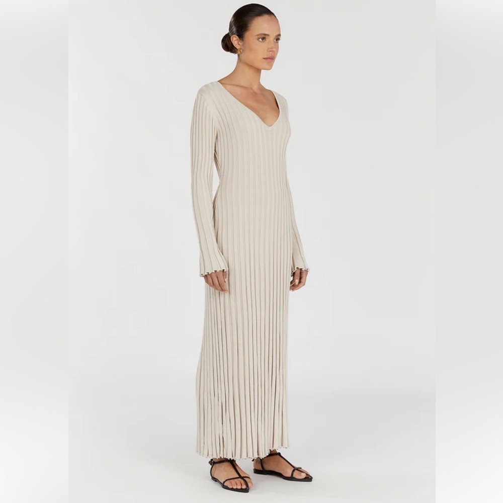 $159 NWT DISSH REIGN STONE SLEEVED KNIT MIDI DRESS SZ L - Picture 4 of 6